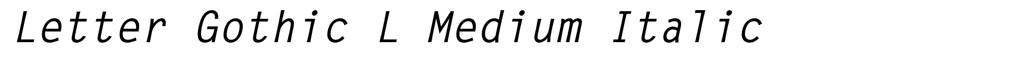 Letter Gothic L Medium Italic image